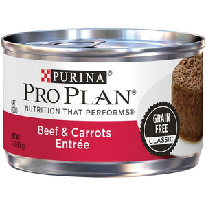 Purina Pro Plan Savor Adult Grain Free Beef & Carrots Entree Classic Canned Cat Food