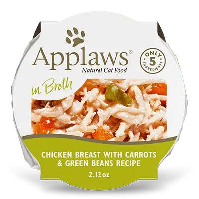 Applaws Natural Wet Cat Food Chicken Breast with Carrots & Green in Broth Pot