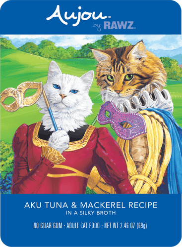 RAWZ Aujou Aku Tuna & Mackerel Recipe Cat Wet Food (2.46 oz. Pouches)