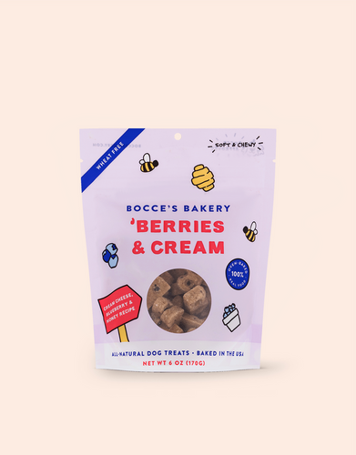 Bocce's Bakery Berries & Cream Soft & Chewy Treats (6 Oz.)