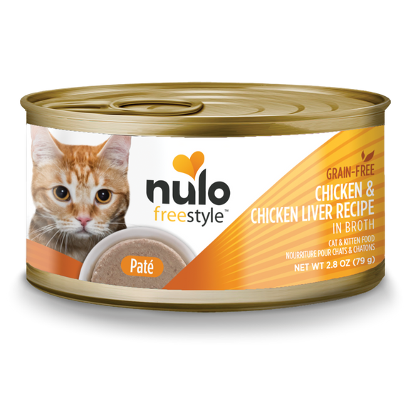 Nulo Freestyle Cat & Kitten Chicken & Chicken Liver Recipe in Broth (2.8 Oz Can)