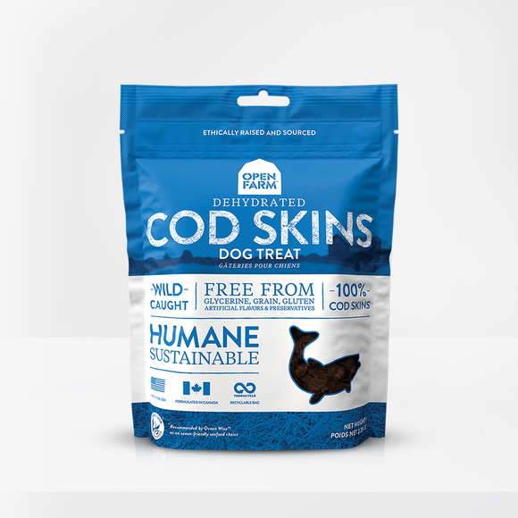 Open Farm Dehydrated Cod Skins Dog Treats (2.25-oz)