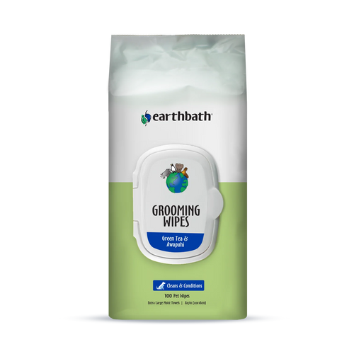 Earthwhile Earthbath Green Tea & Awapuhi Grooming Wipes for Dogs and Cats