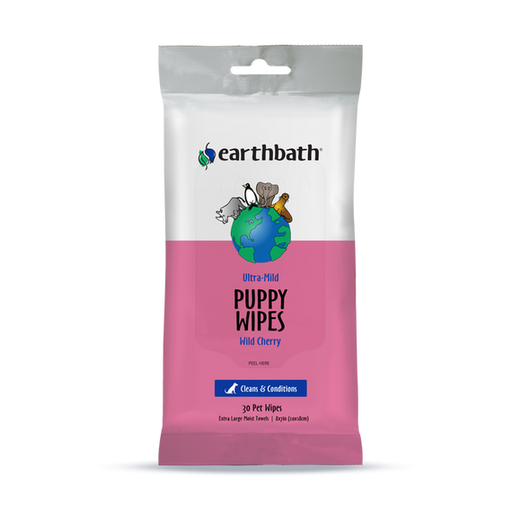 Earthbath Grooming Wipes Wild Cherry for Puppy (100 Count)