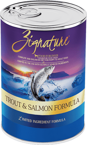 Zignature Limited Ingredient Trout and Salmon Formula Wet Dog Food (13-oz can)