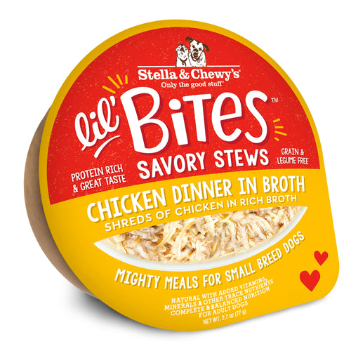Stella & Chewy's Lil' Bites Savory Stews Chicken Dinner in Broth (2.7 Oz)