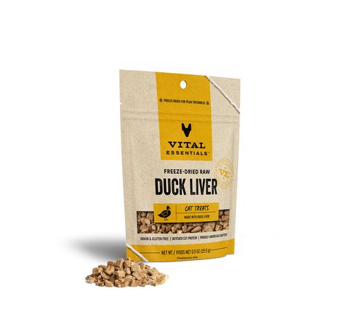 Vital Essentials Freeze-Dried Raw Duck Liver Cat Treats