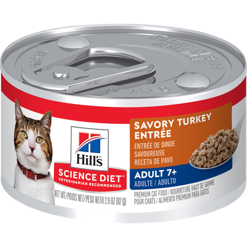 Hill's® Science Diet® Adult 7+ Savory Turkey Entrée cat food (5.5 oz)