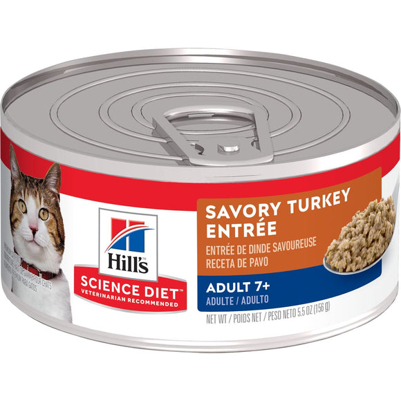 Hill's® Science Diet® Adult 7+ Savory Turkey Entrée cat food (5.5 oz)