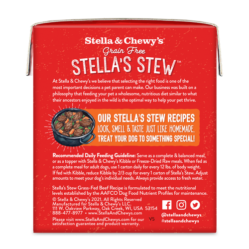 Stella & Chewy's Stella's Stew Grass Fed Beef Recipe
